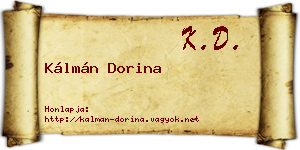 Kálmán Dorina névjegykártya
