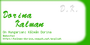 dorina kalman business card